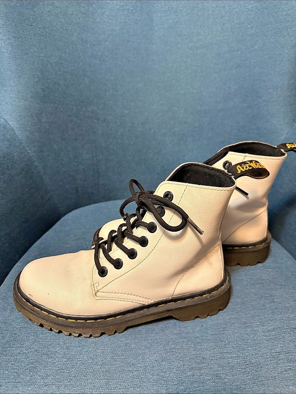 Dr. Martens 1460 Bex Smooth Leather Platform Boots White & Black